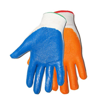 Перчатки нейлоновые Эконом белые с нитриловым покрытием (син,оранж,фиол,сер,черн)